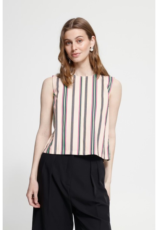 IHLEANNA Blouse Multi Stripe / White