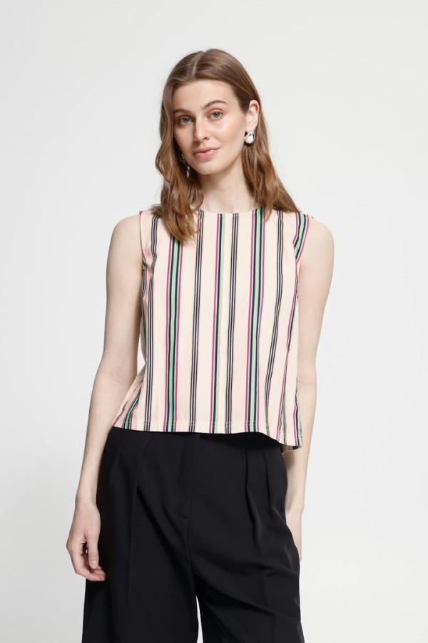 IHLEANNA Blouse Multi Stripe / White