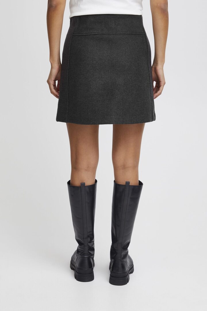 Skirt dark grey melange