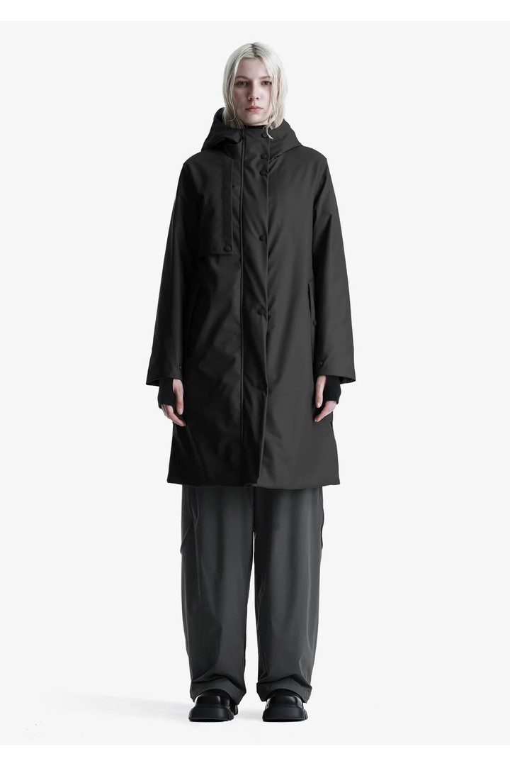 MENTAT PADDED RAINCOAT WITH WELDED SEAMS QW496-1 BLACK