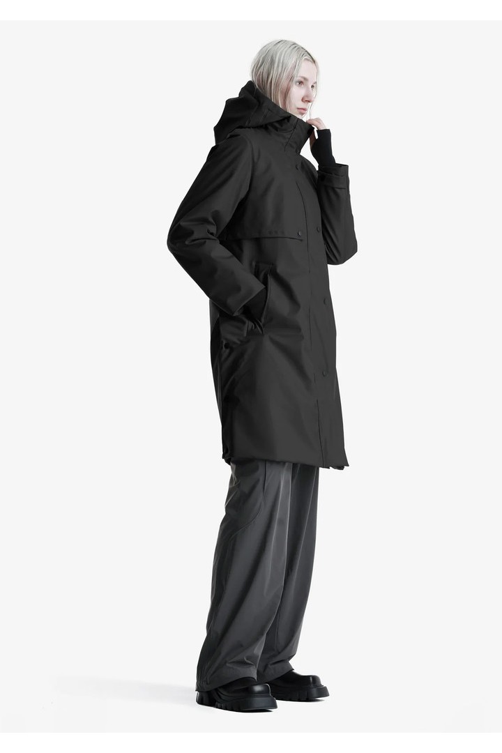 MENTAT PADDED RAINCOAT WITH WELDED SEAMS QW496-1 BLACK