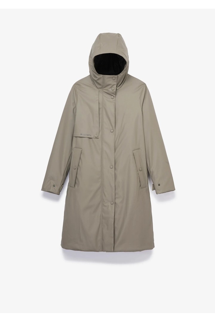 MENTAT PADDED RAINCOAT WITH WELDED SEAMS QW496-810 LIGHT TAUPE