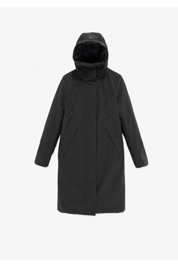 GAIA Technical Fabric Long Parka Black