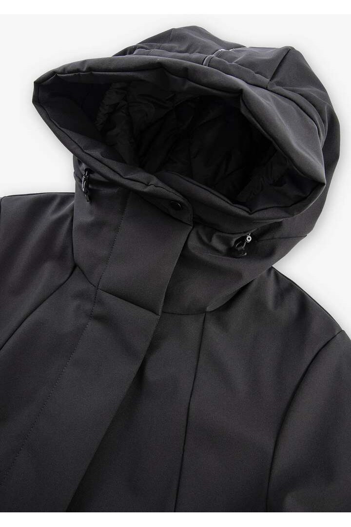 GAIA Technical Fabric Long Parka Black