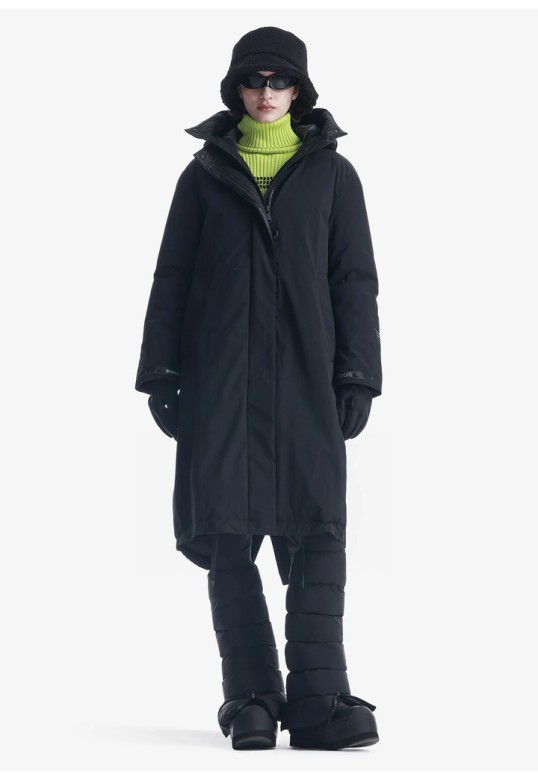 SCHORL Long Parka Black