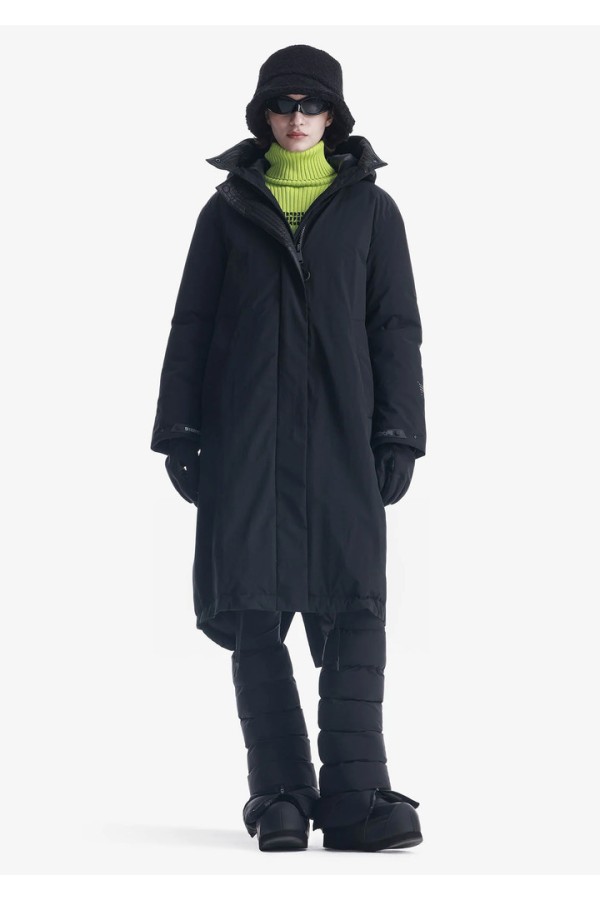 SCHORL Long Parka Black