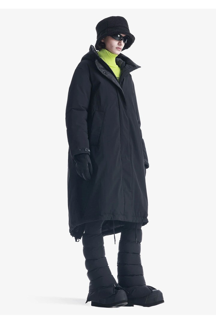 SCHORL Long Parka Black