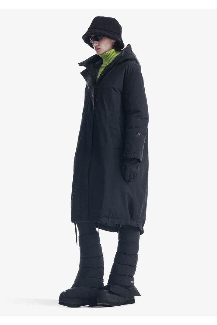 SCHORL Long Parka Black