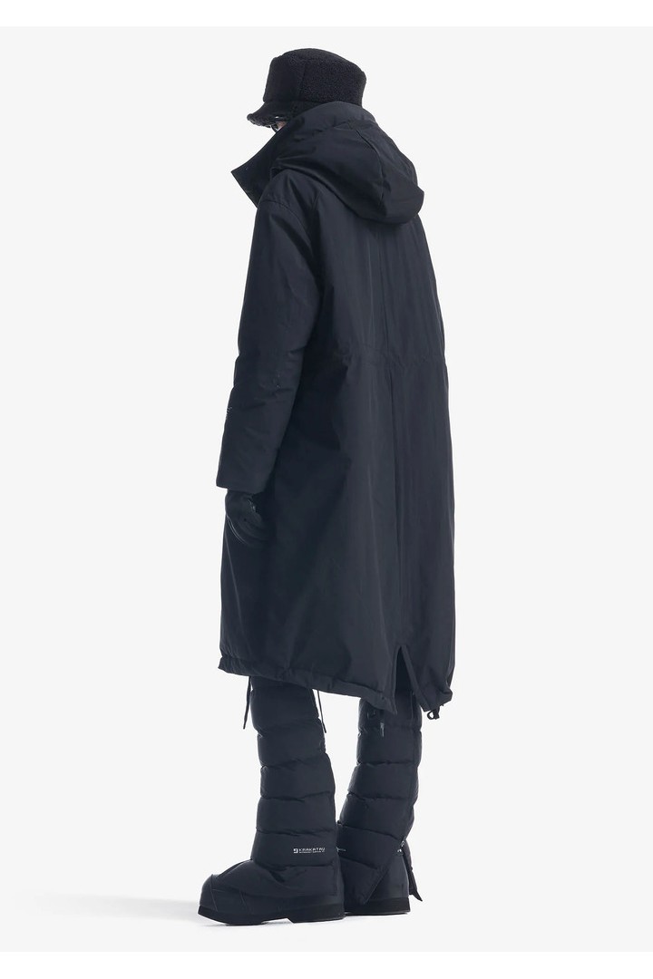 SCHORL Long Parka Black
