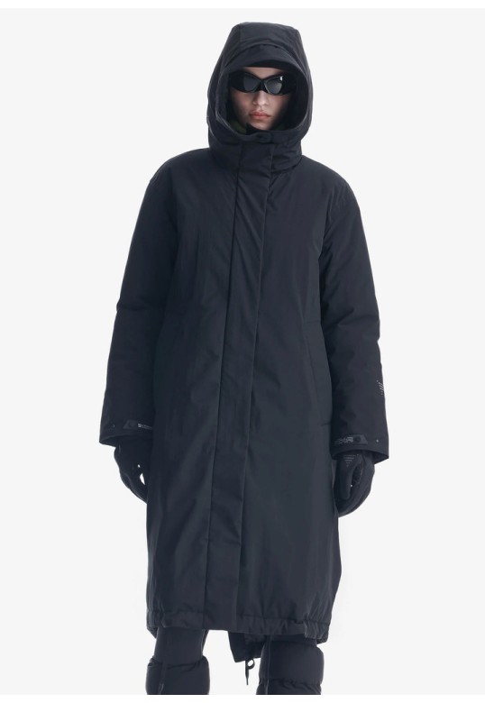 SCHORL Long Parka Black