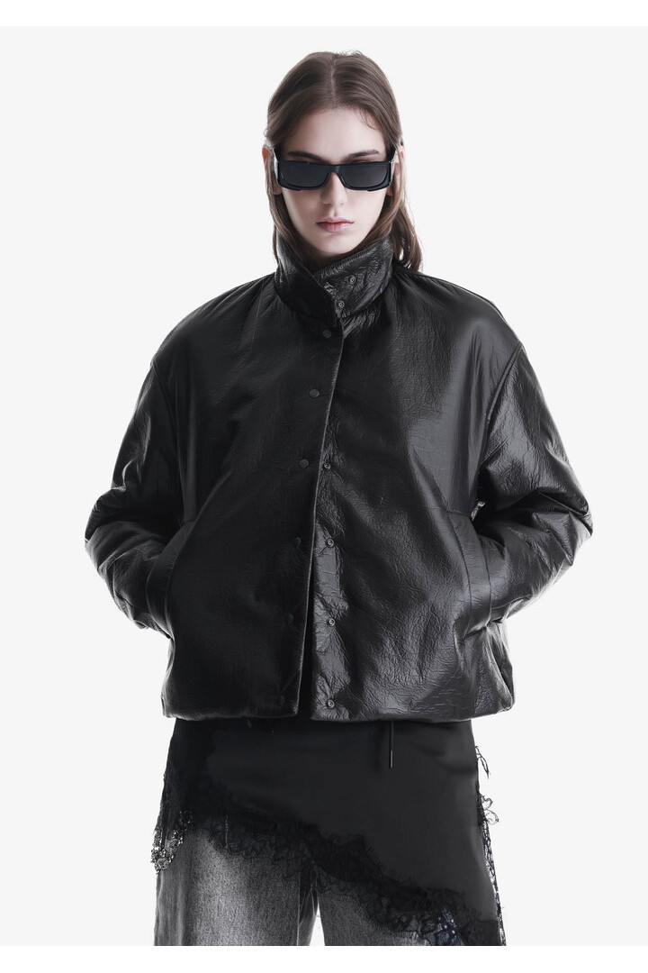 Theta faux leather bomber Black