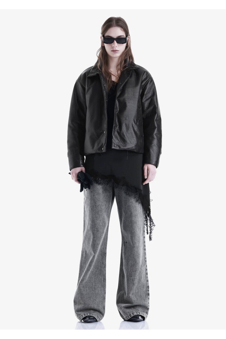 Theta faux leather bomber Black