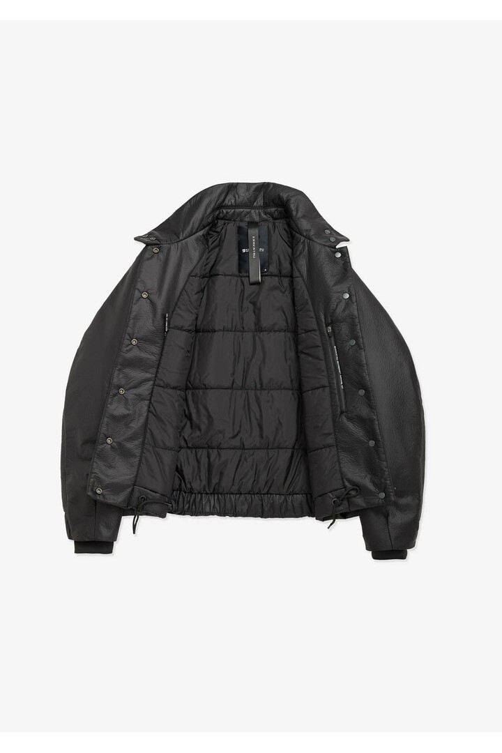 Theta faux leather bomber Black