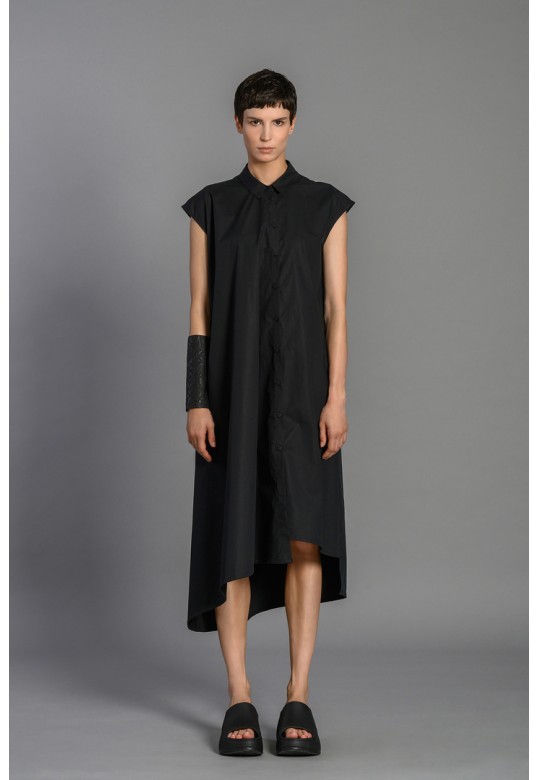 Enikon Long Line Shirt Black