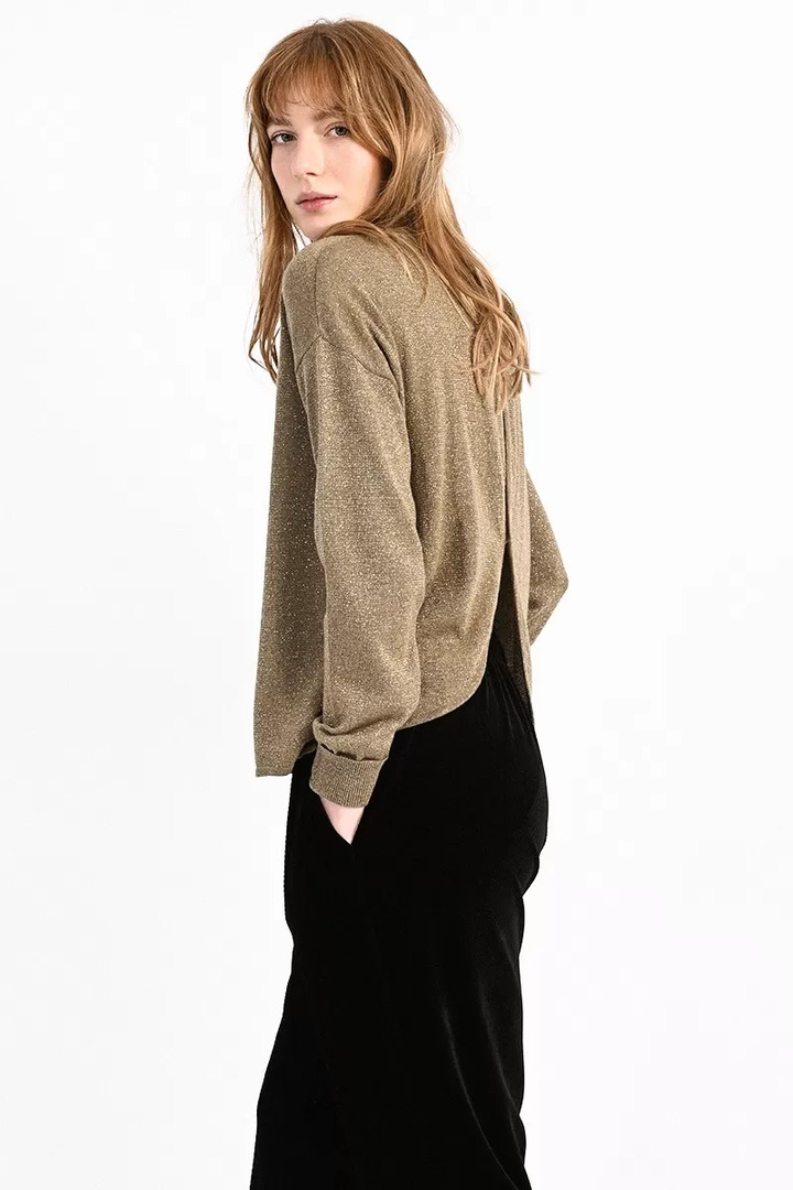 OPEN BACK JUMPER GOLD