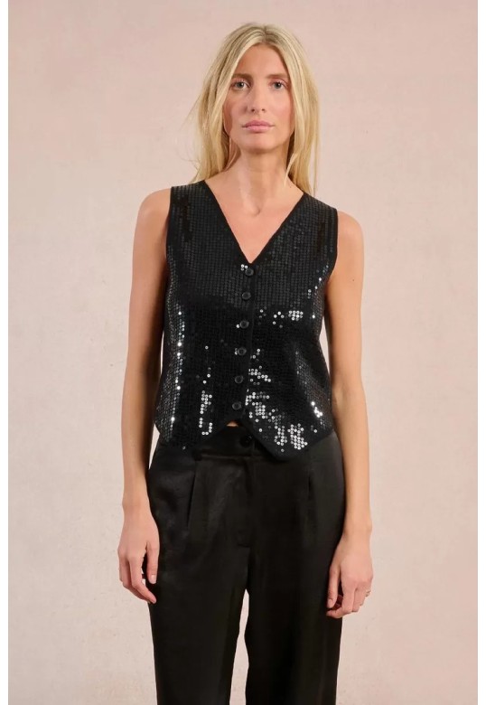 Sequin jacket Black