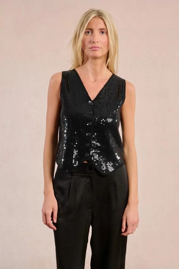 Sequin jacket Black