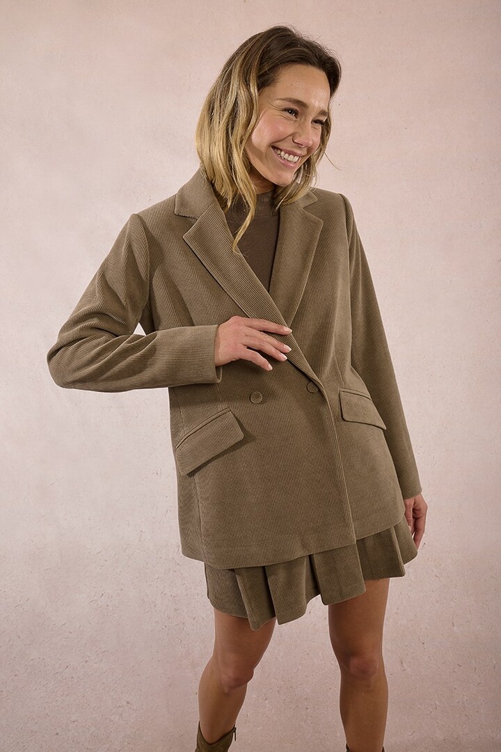 Velvet blazer Khaki