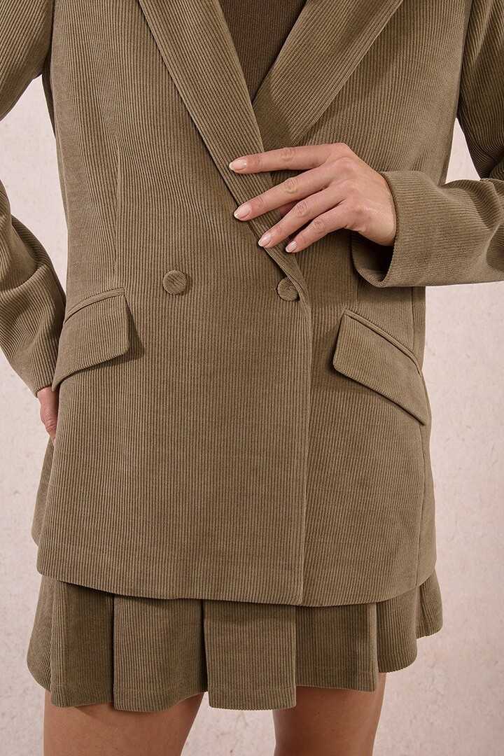 Velvet blazer Khaki