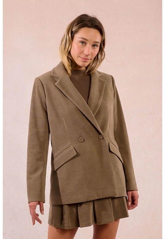 Velvet blazer Khaki