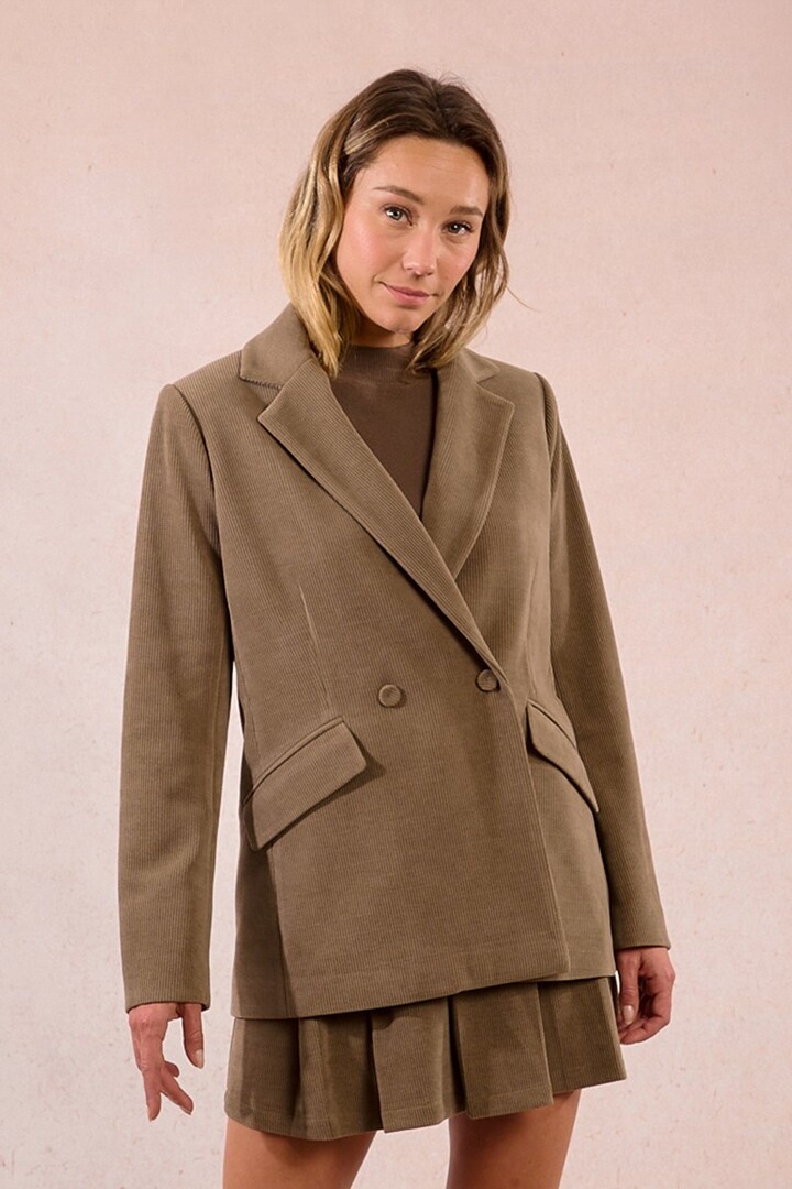 Velvet blazer Khaki