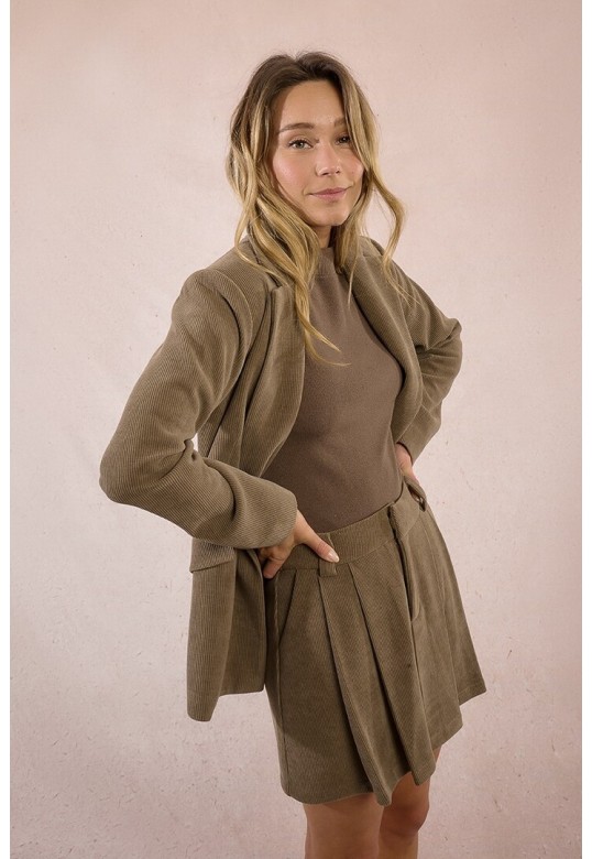 Velvet blazer Khaki