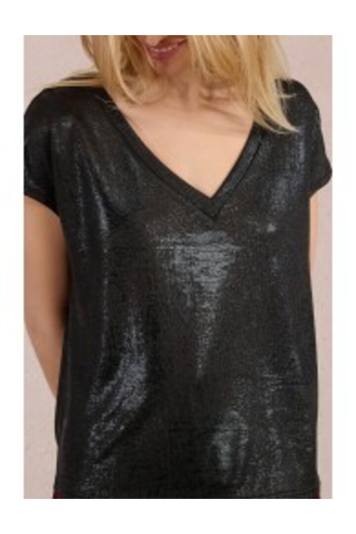 Metallic T-shirt Black