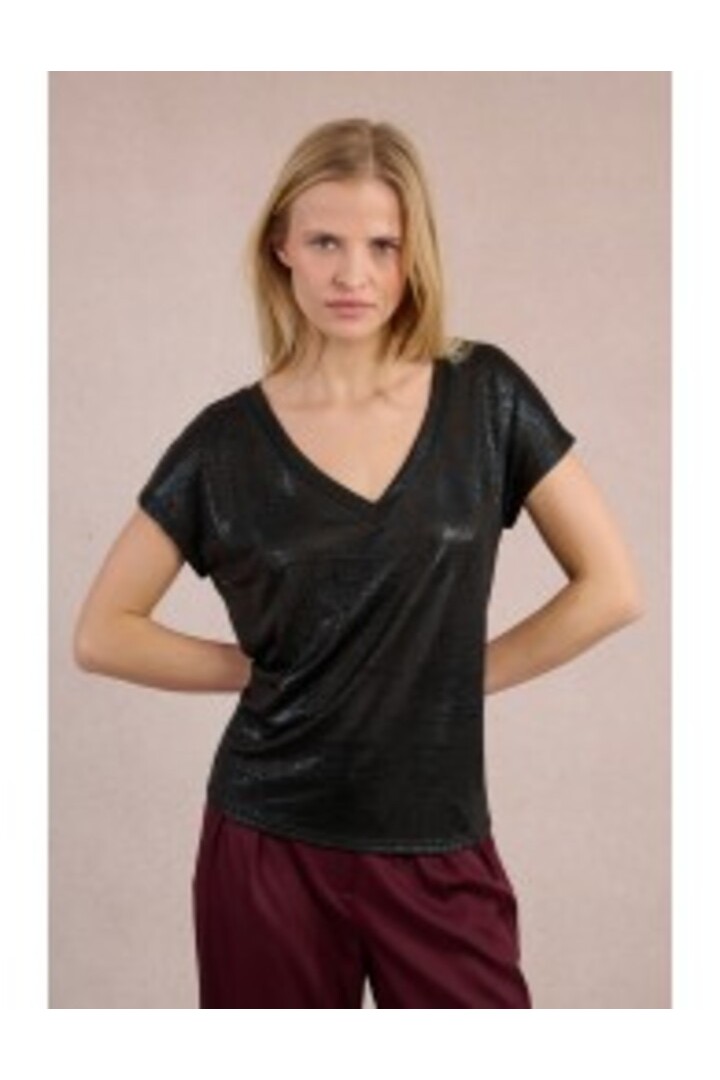 Metallic T-shirt Black