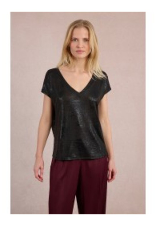 Metallic T-shirt Black