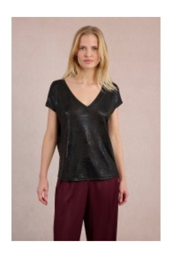 Metallic T-shirt Black