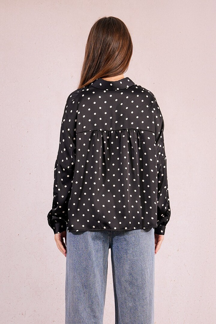 Polka dot shirt Black