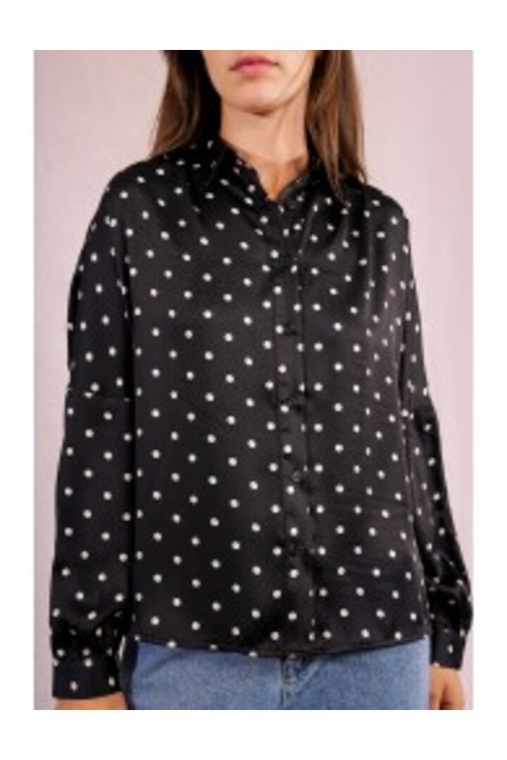 Polka dot shirt Black
