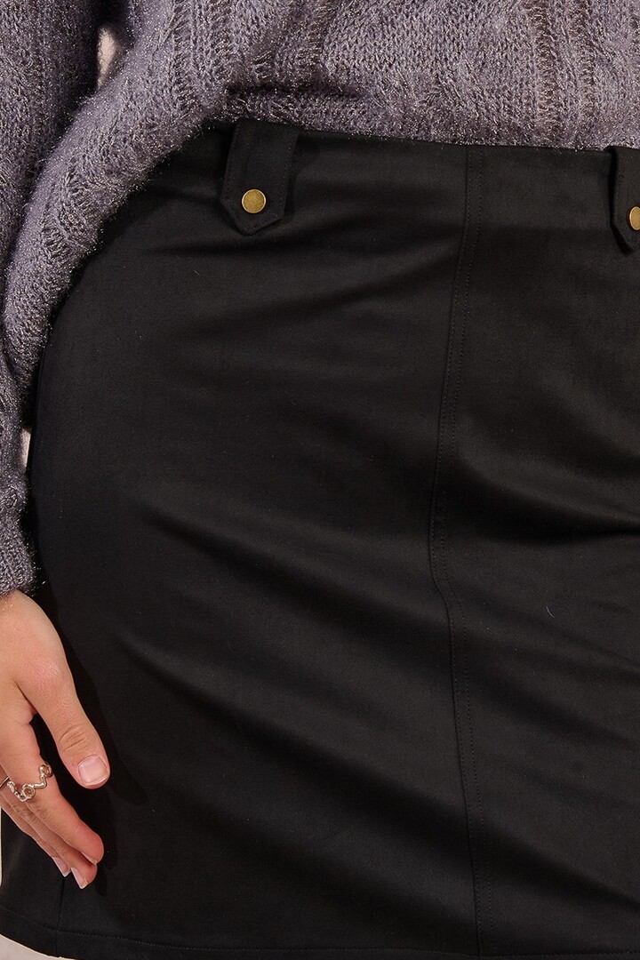 Suede mini skirt Black