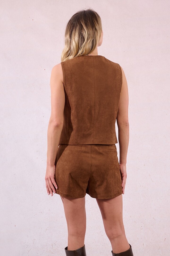 Short suede jacket Brown