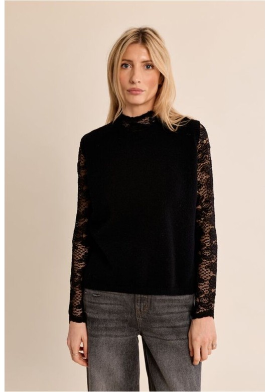 Sleeveless Sweater, Halter Black