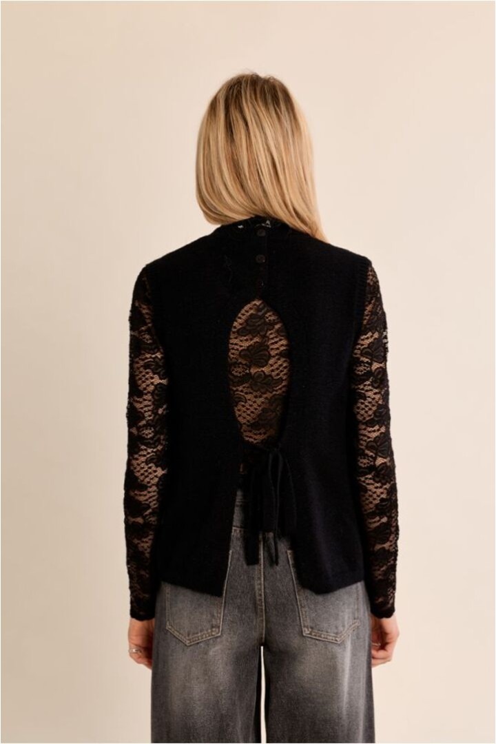 Sleeveless Sweater, Halter Black