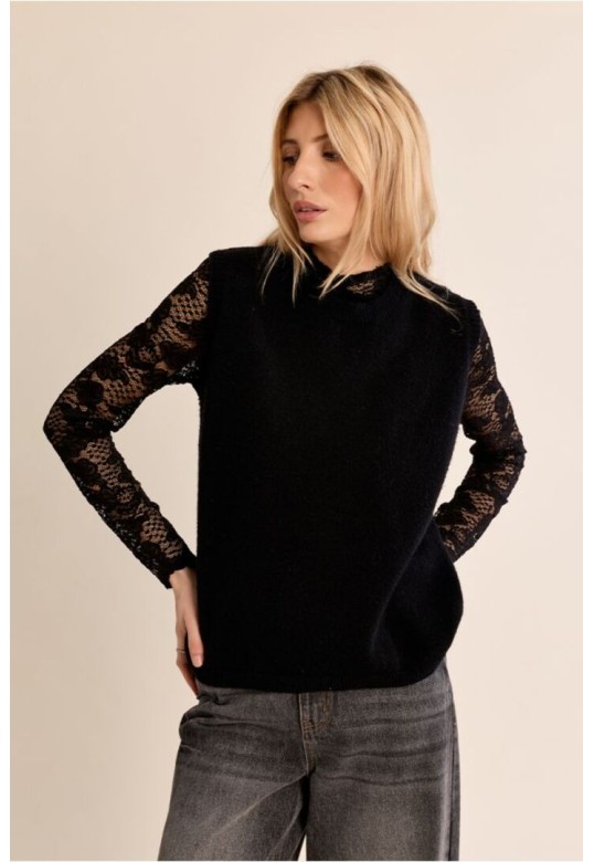 Sleeveless Sweater, Halter Black