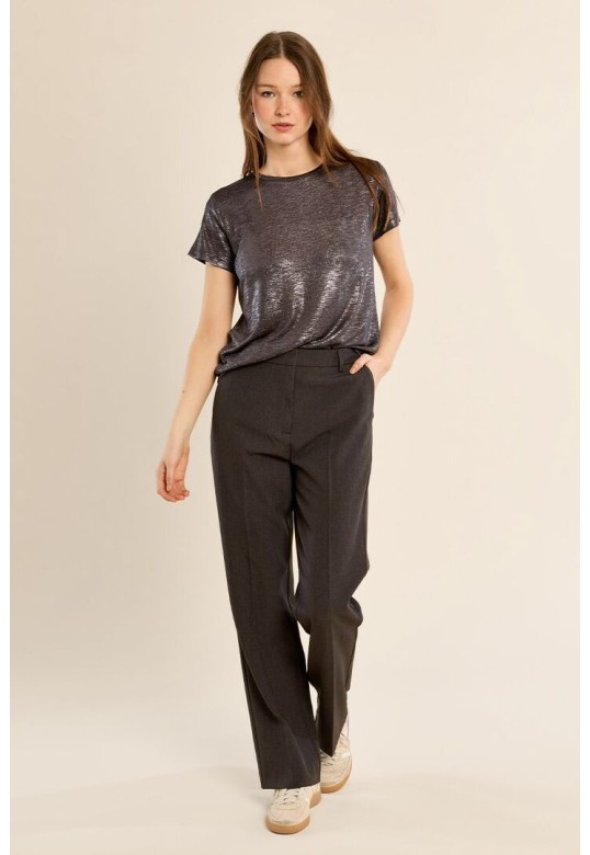 Metallic T-Shirt Gun Metal