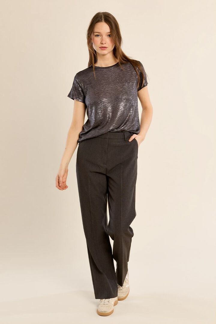 Metallic T-Shirt Gun Metal