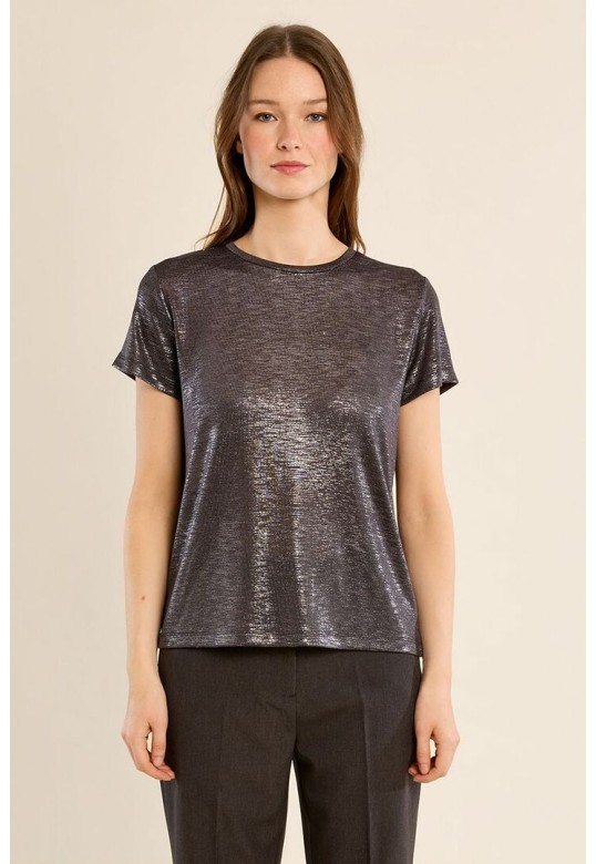 Metallic T-Shirt Gun Metal