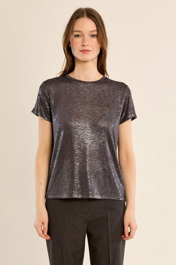 Metallic T-Shirt Gun Metal