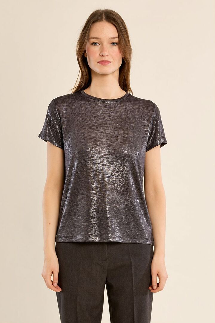 Metallic T-Shirt Gun Metal