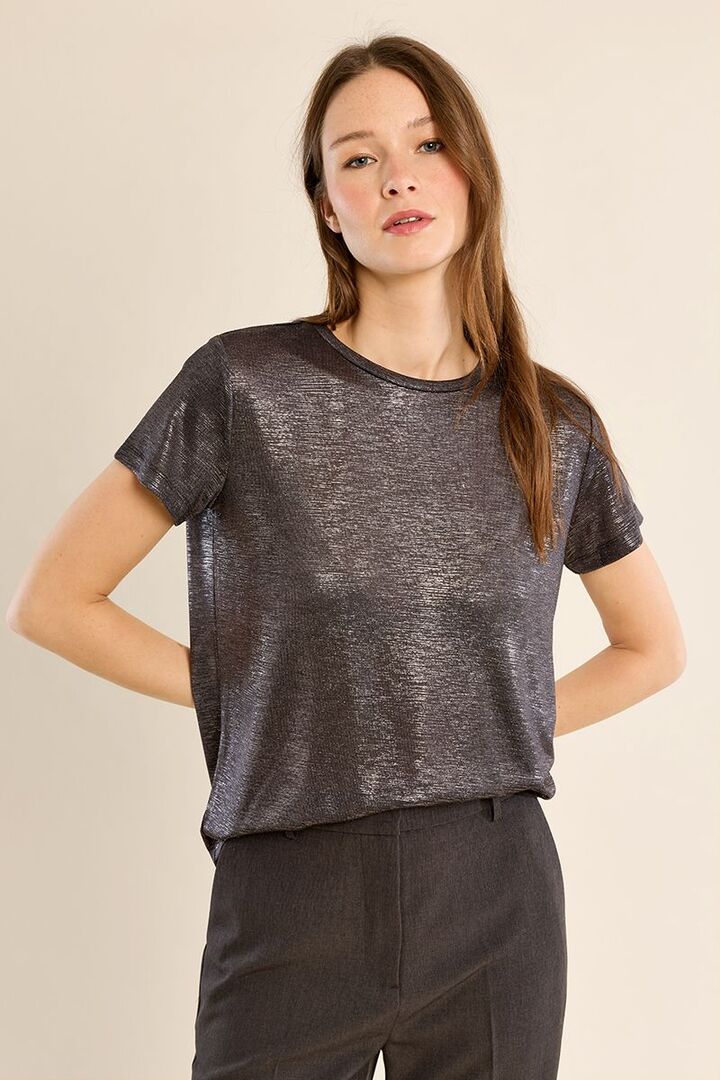 Metallic T-Shirt Gun Metal