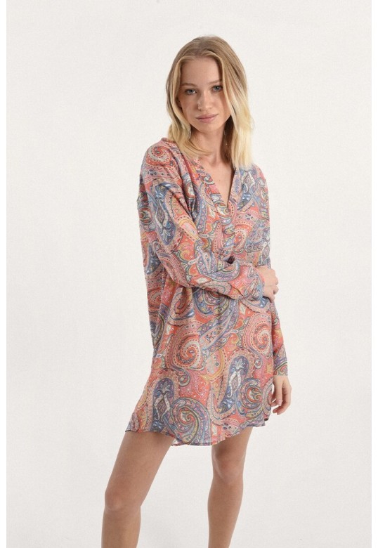 GRAPHIC PRINTED TUNIC PINK ISABELLE