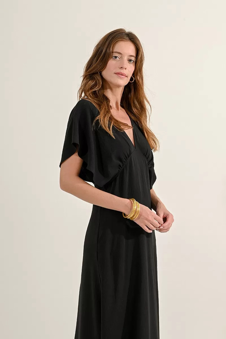 CAP SHOULDER DRESS BLACK