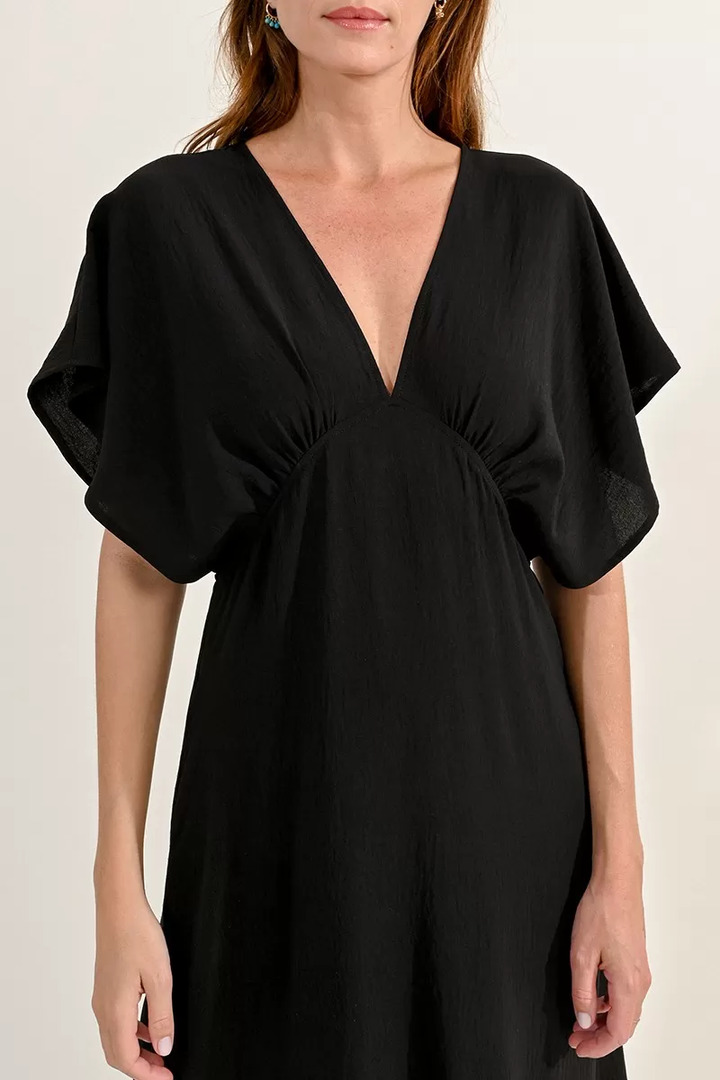 CAP SHOULDER DRESS BLACK