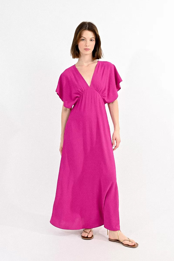 CAP SHOULDER DRESS PURPLE