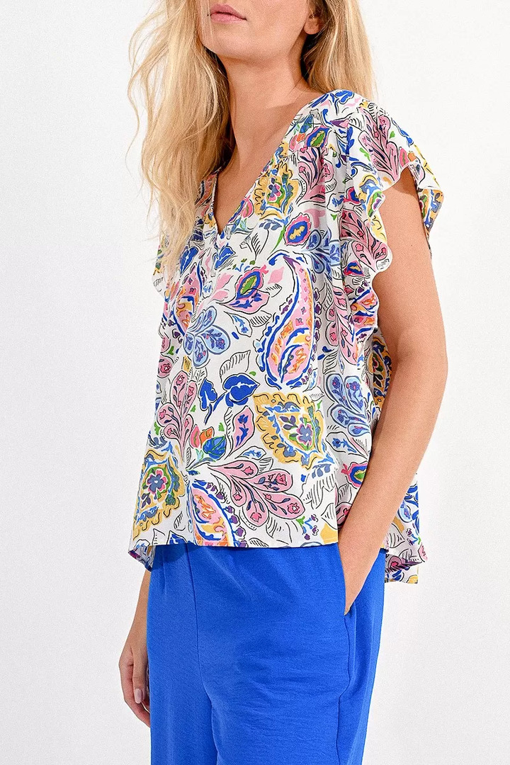 PAISLEY PRINT TOP OFFWHITE LYDIA