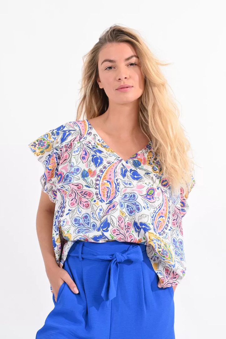 PAISLEY PRINT TOP OFFWHITE LYDIA