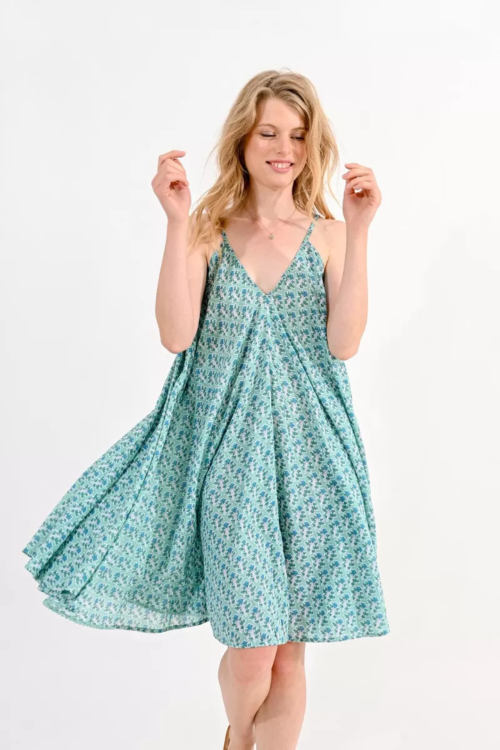 LOOSE FITTING DRESS GREEN PARVA